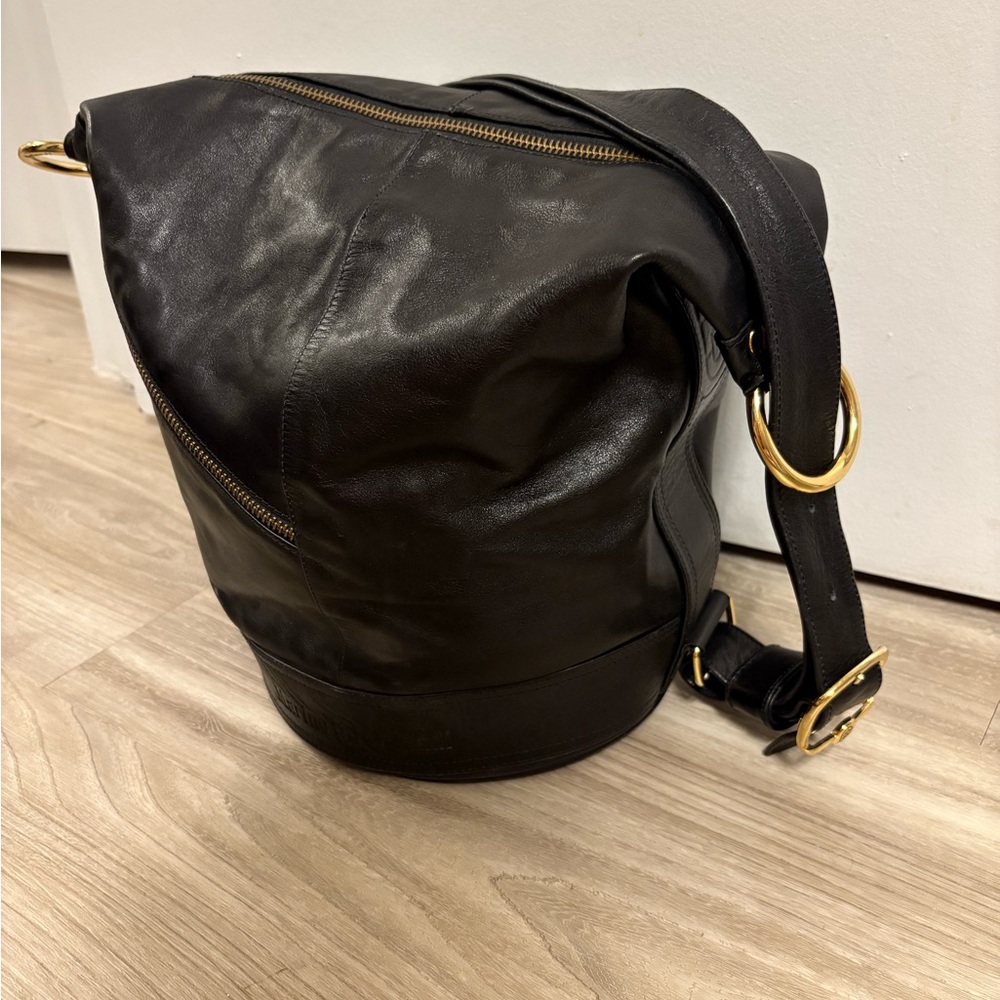 Marino Orlandi Leather Sling Bucket Bag - Picture 3 of 9